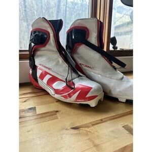 Atomic Race Carbon Skate Boots UK 8.5 / US 9 White Red Carbon Fiber Atomic Boot